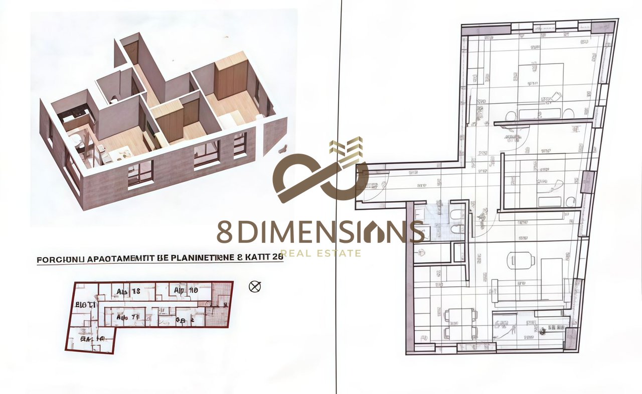 SUPER APARTAMENT 2+1 NE SHITJE NE ASTIR ME CMIM OKAZION!!!! (D8142A-60)