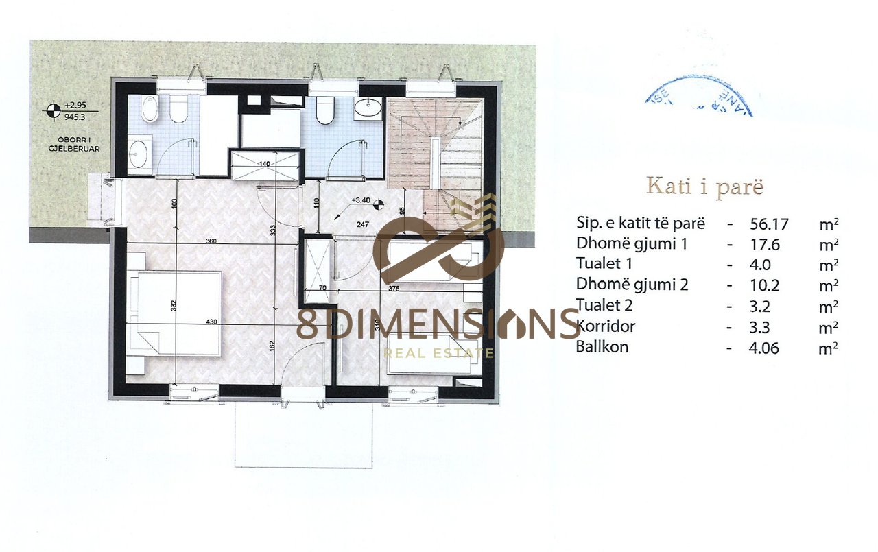 Shitet Vile 3 Kateshe + 1 kat nentoke ne Malin e Thate- Korce  (D819A-12)