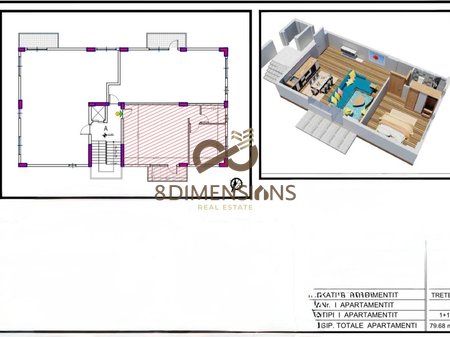 SHITET SUPER APARTAMENT 1+1 PRANE LIQENIT TE FARKES, PRANE QETESISE ABSOLUTE DHE GJELBERIMIT!!! (D8141A-62)