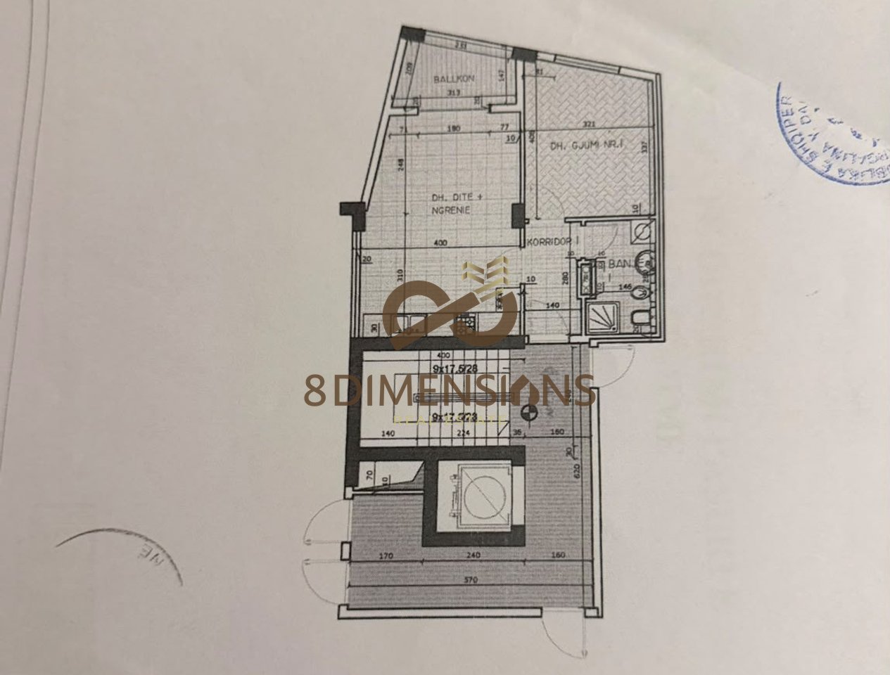 Shitet Apartament 1+1 ne 21 Dhjetor prane rruges Muhamet Gjollesha (D8141A-141)