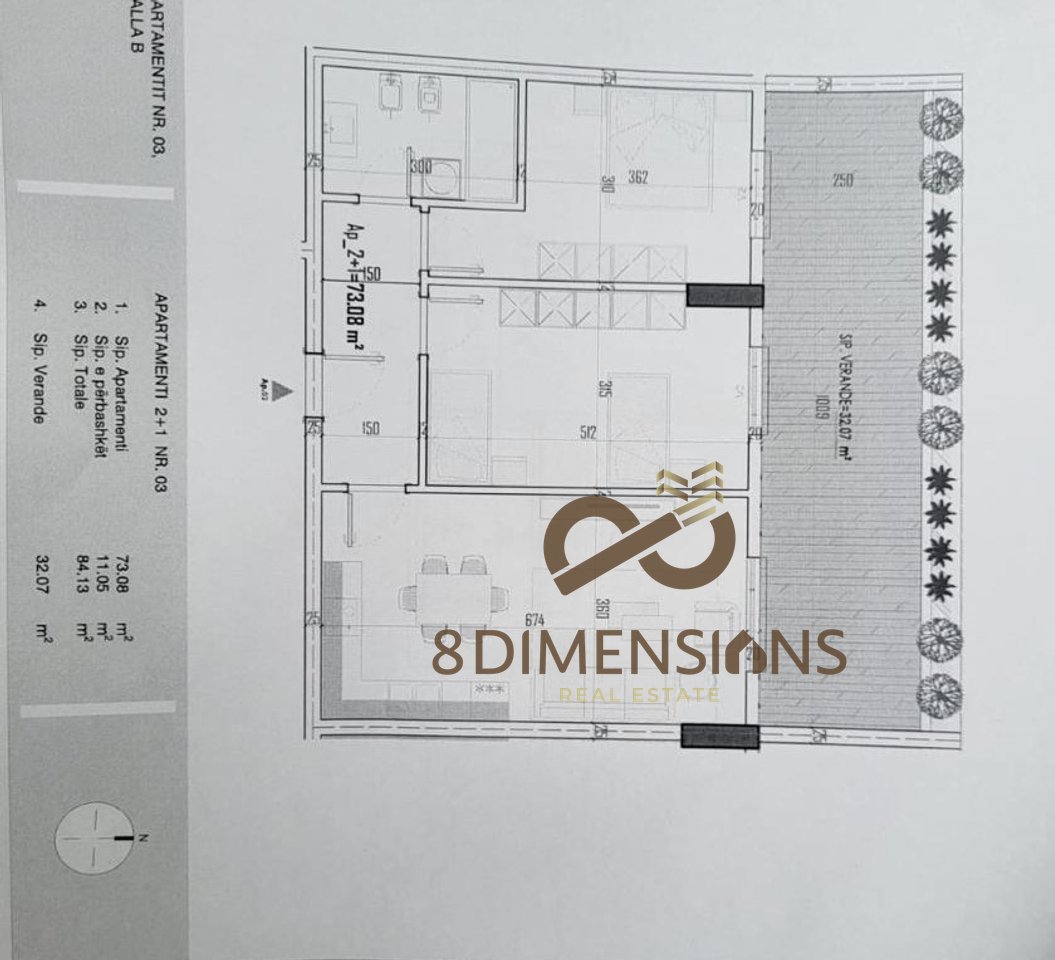 APARTAMENTE 2+1 NE SHITJE NE PASKUQAN