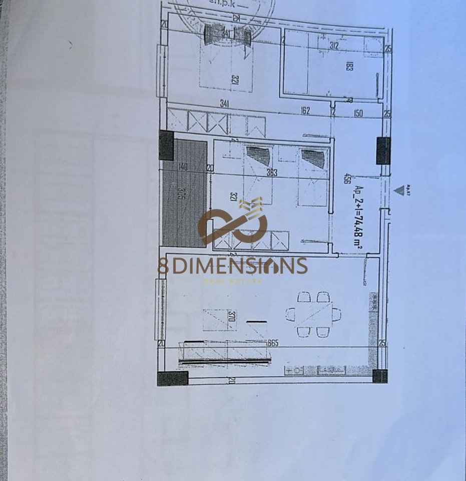 APARTAMENTE 2+1 NE SHITJE NE PASKUQAN