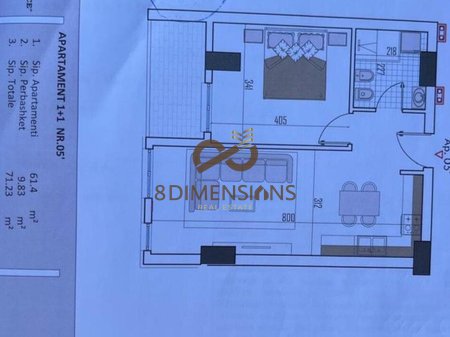 Appartamento 1+1 in Vendita a Babrru, a soli 40 m da Via 5 Maji, Tirana (ID D8141A-12)