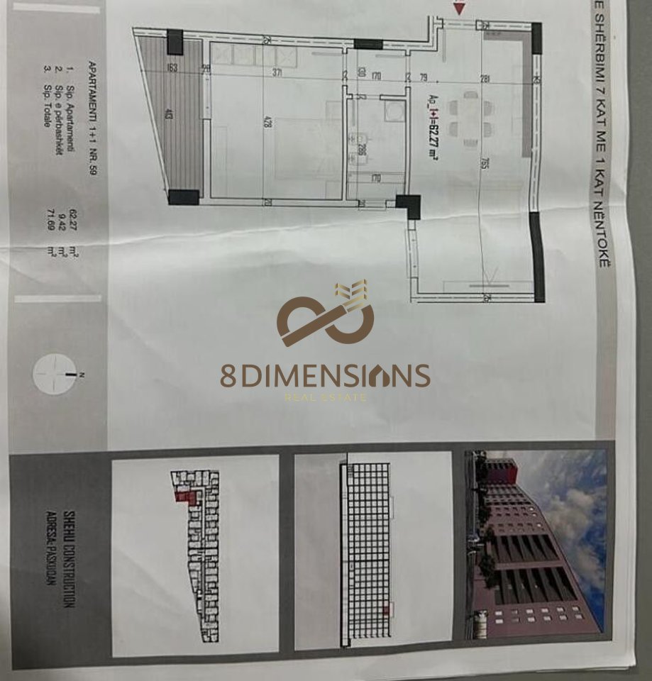 Apartament 1+1 në Shitje në Paskuqan, Tiranë - 83,789€ | 72 m² (D8141A-11 )