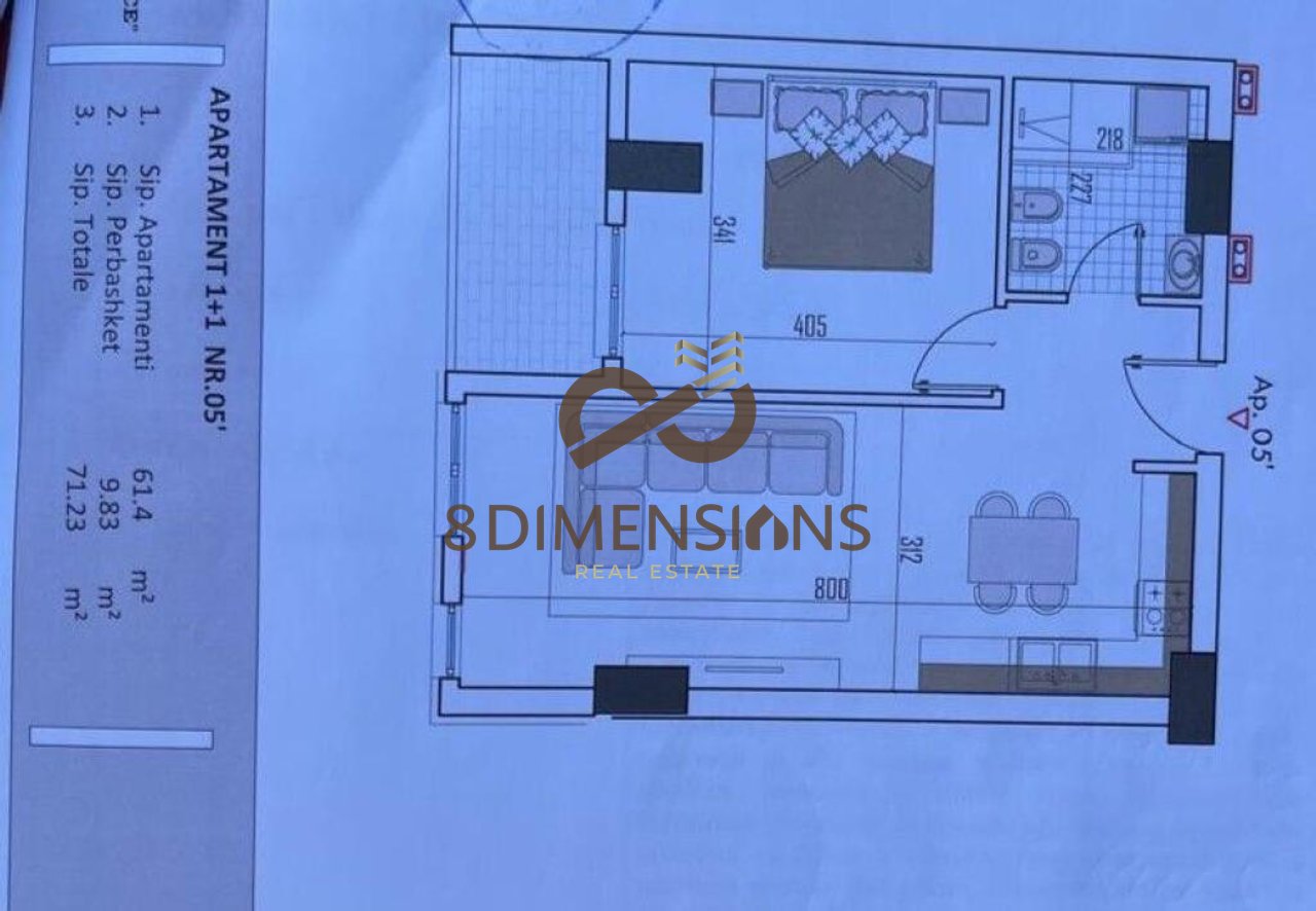 Appartamento 1+1 in Vendita a Babrru, a soli 40 m da Via 5 Maji, Tirana (ID D8141A-12)