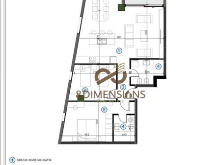 Shitet Apartament 2+1 ne Kashar prane Casa Italias me siperfaqe ndertimi 125.1m2 (D8142A-17)