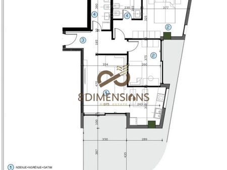 Shitet Apartament 2+1 ne Kashar prane Casa Italias (D8142A-18)