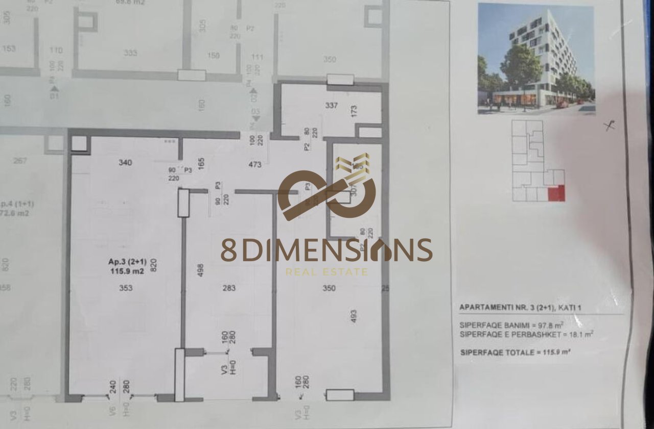 Apartment 2+1 for Sale in Kamez – Final Construction Phase