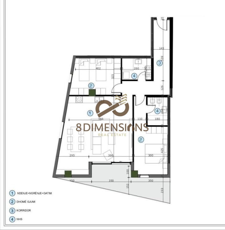 Appartamento 2+1 in vendita a Kashar vicino a Casa Italia (D8142A-16)