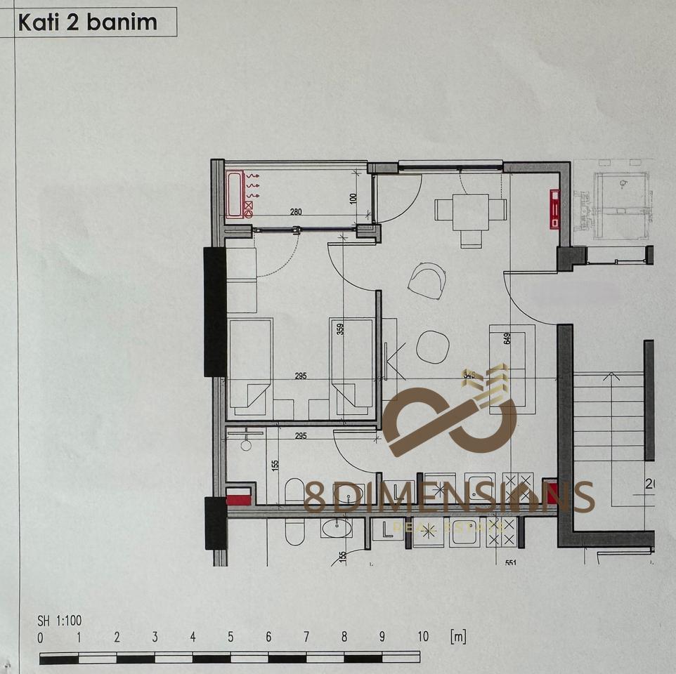 3 Apartamente 1+1 ne shitje tek Rruga e Kavajes, Rezidenca HENKE (ID D8141A-117)