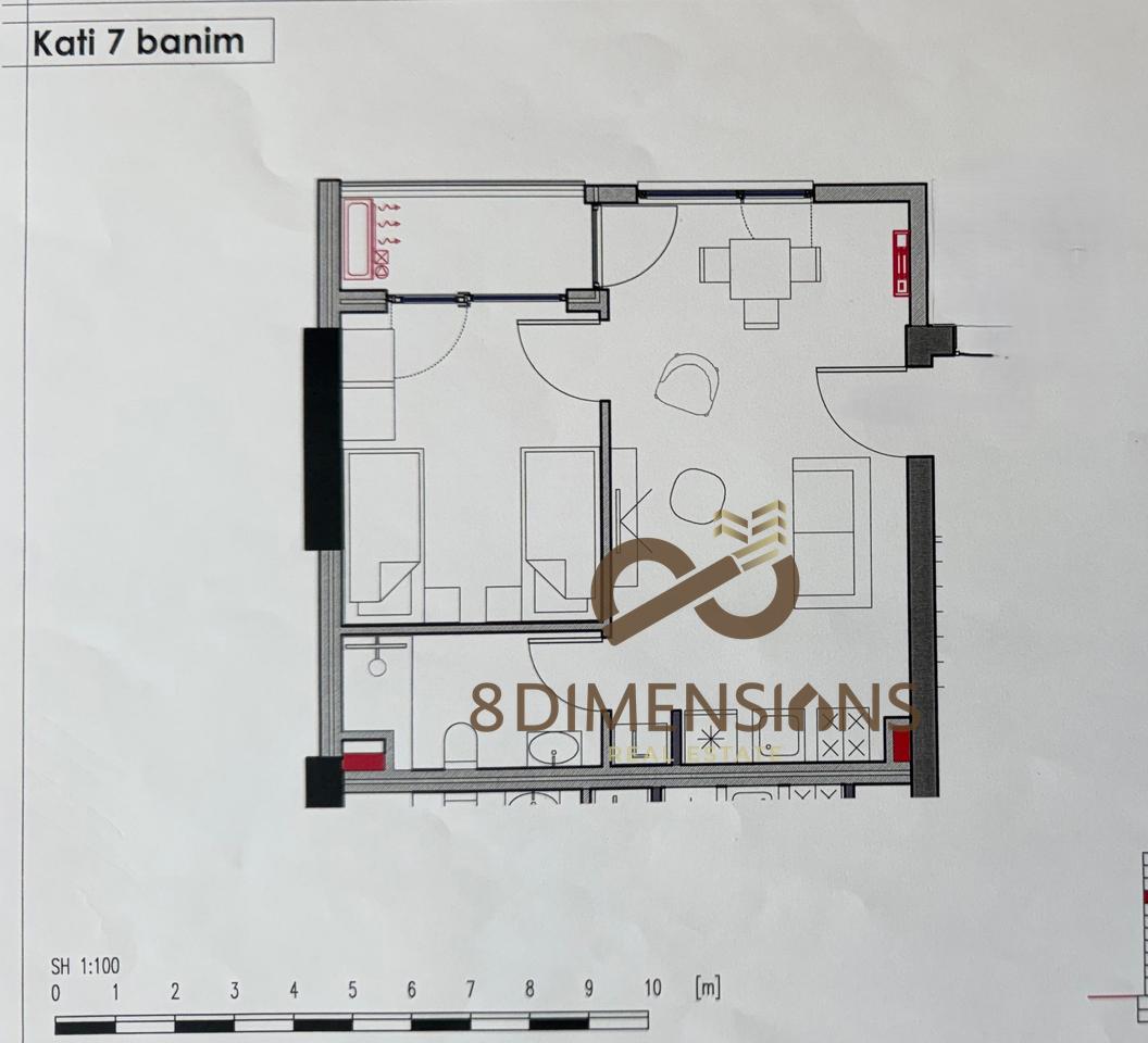 3 Apartamente 1+1 ne shitje tek Rruga e Kavajes, Rezidenca HENKE (ID D8141A-117)