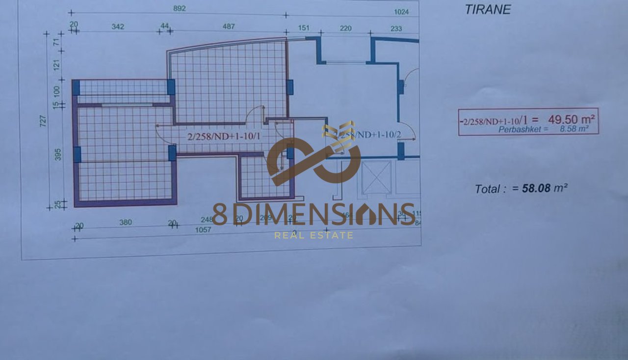 Shitet apartament 1+1 i sapo rikonstruktuar totalisht te 21 Dhjetori (D8141A-129)
