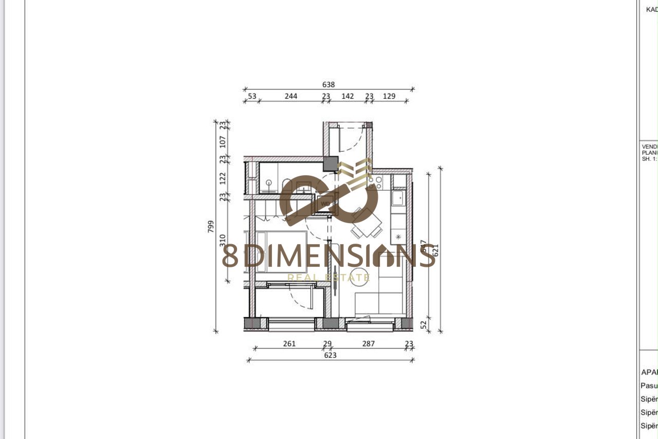 Apartment 1+1 for sale in Ali Dem at the Kadiu complex (D8141A-130)