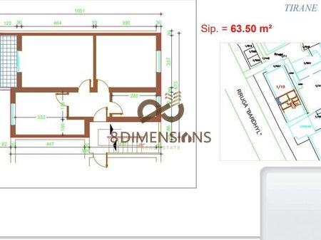 2+1 Apartment for sale on Bardhyl Street in Tirana ID(D8141Z-4)