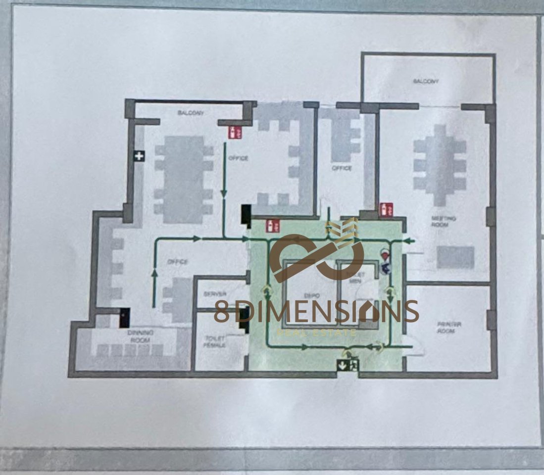 Ambient Komercial/ZYRE me qera ne Myslym Shyr, Prane “Gjykates se Larte”– Tirane (D828A-21)