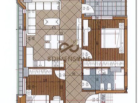 Appartamento 2+1 in vendita a Shkozë, via Ali Shefqeti