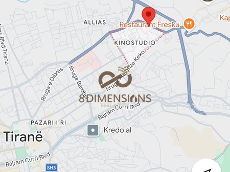 1+1 Apartment for sale in Kinostudio, near Cavaliero - Tirana (ID D8141A-43)