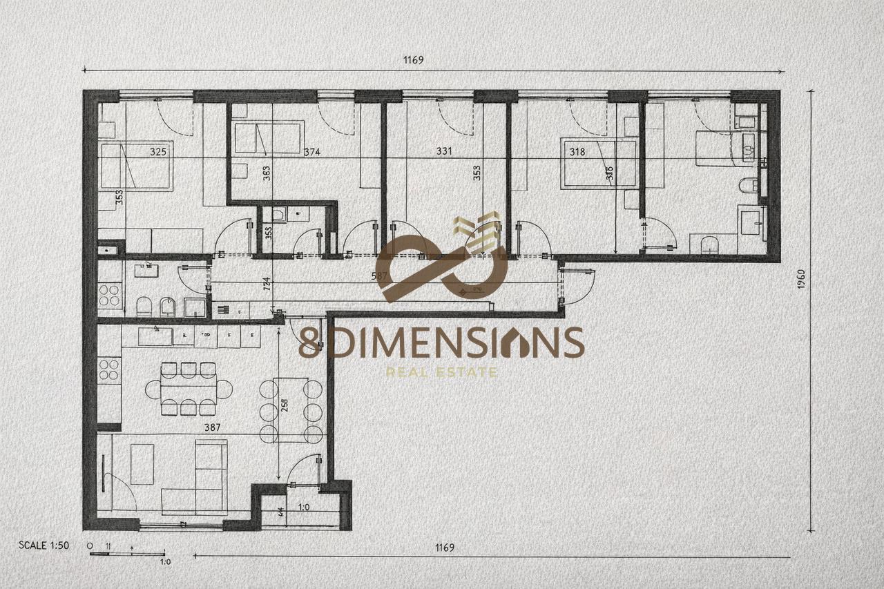 SHITET SUPER APARTAMENT 3+1+2 PRANE TEGUT ME NJE CMIM OKAZION ( D8143A-13 )