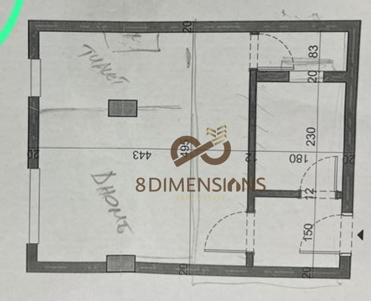 Garsoniere ne shitje Prane 21 Dhjetorit, Mundesi konvertimi ne Ap. 1+1