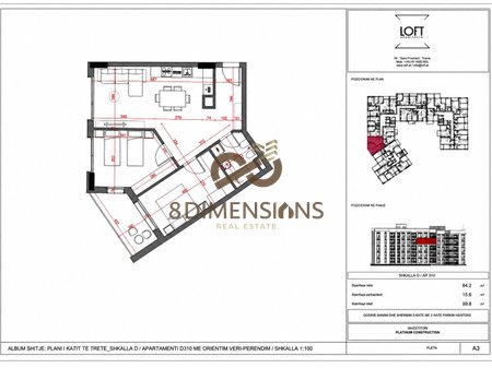 Apartament  2+1  ne nje prej Rezidencavet e Reja ne Paskuqan  (D8142A-89)