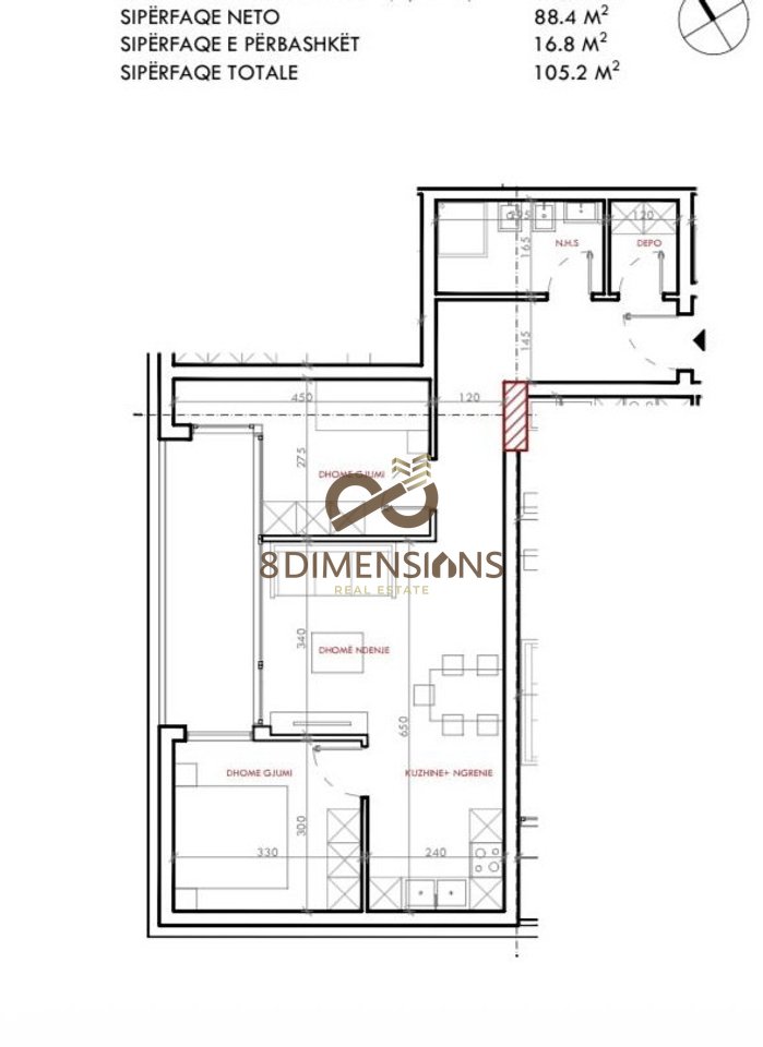 Apartment 2+1 +Balcony +Storage for sale in Astir - Tirana (ID D8142A-86)