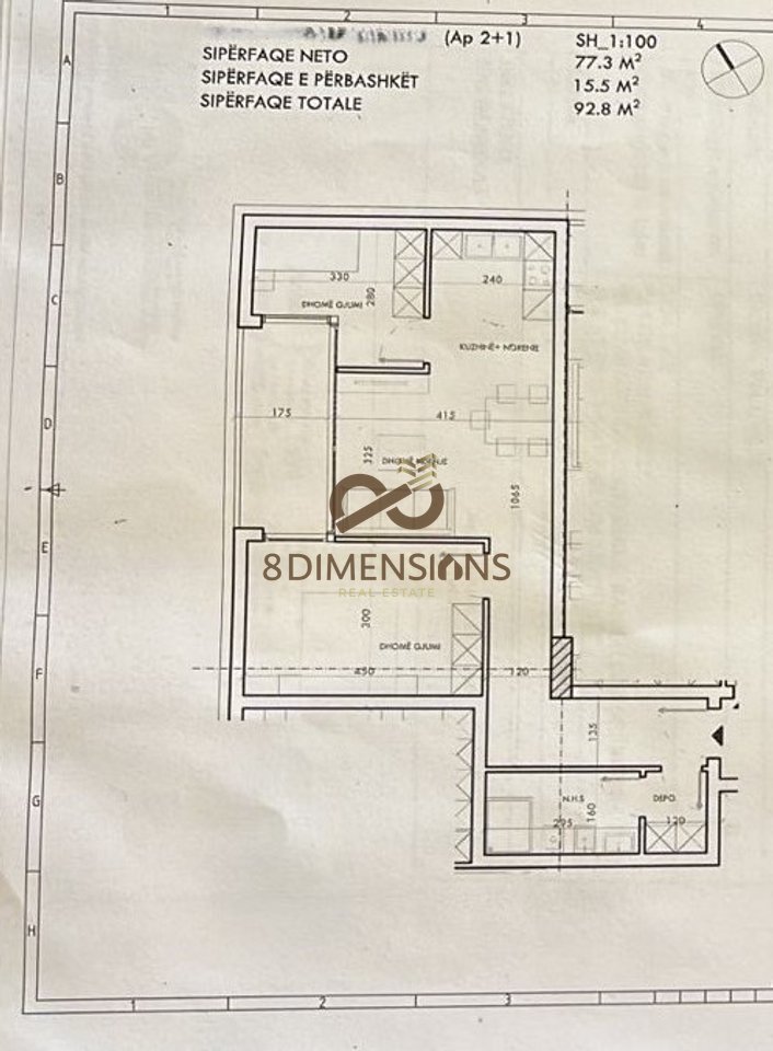 Apartament 2+1 +Ballkon ne shitje ne Astir - Tirane (ID D8142A-87)