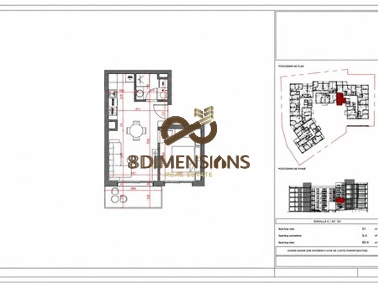 Tipologie di Appartamenti 1+1 in vendita in una delle Nuove Residenze a Paskuqan