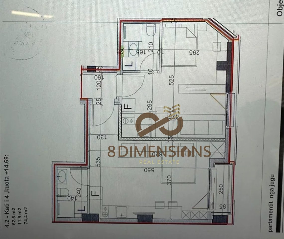 Shitet Apartament 1+1 tek rruga Siri Kodra, prane bulevardit te ri (D8141A-80)