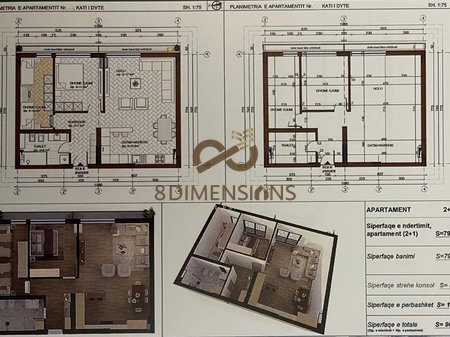 Apartament 2+1 +Ballkon ne shitje prane Liqenit te Paskuqanit - Tirane (ID D8142A-104)