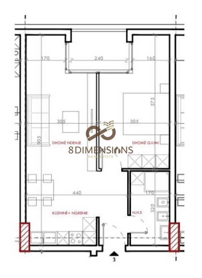 APARTAMENT PER SHITJE 2+1 afer Vila L2 D8142A-92