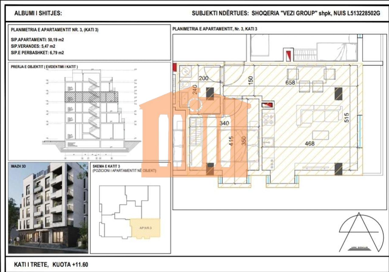 APARTAMENT 1+1 NE GOLEM, PER SHITJE!