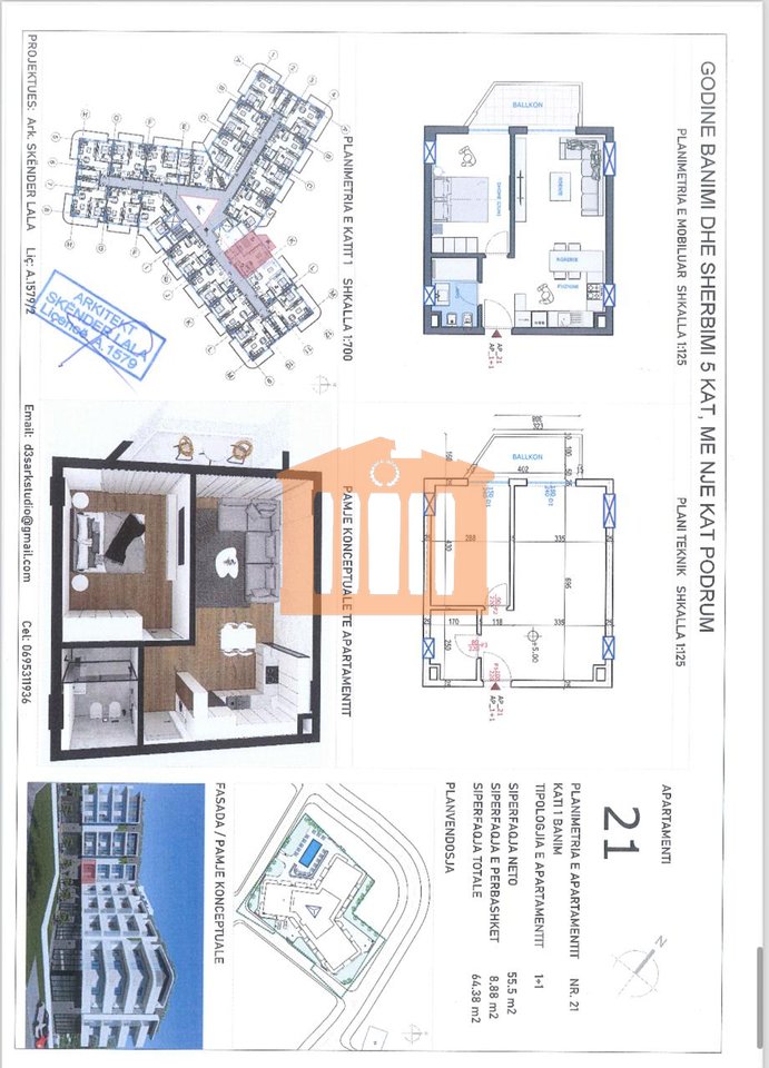 APARTAMENT 1+1 NE QERRET, PER SHITJE!