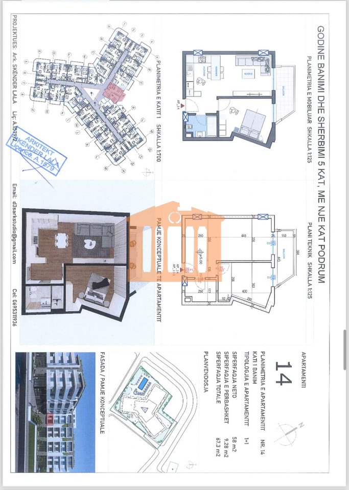 APARTAMENT 1+1 NE QERRET, PER SHITJE!