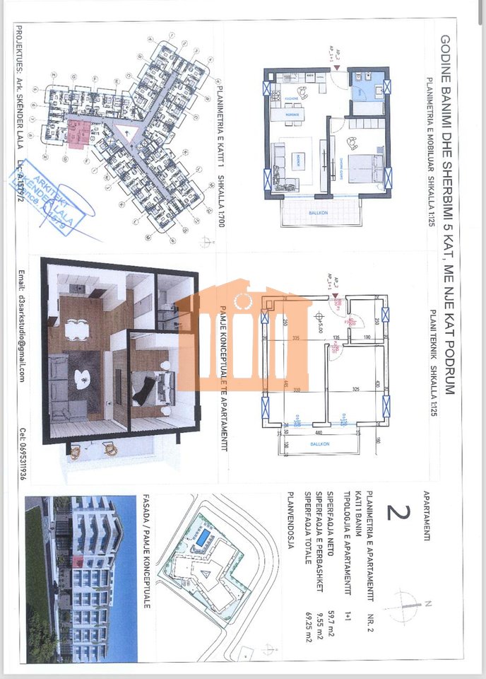 APARTAMENT 1+1 NE QERRET, PER SHITJE!