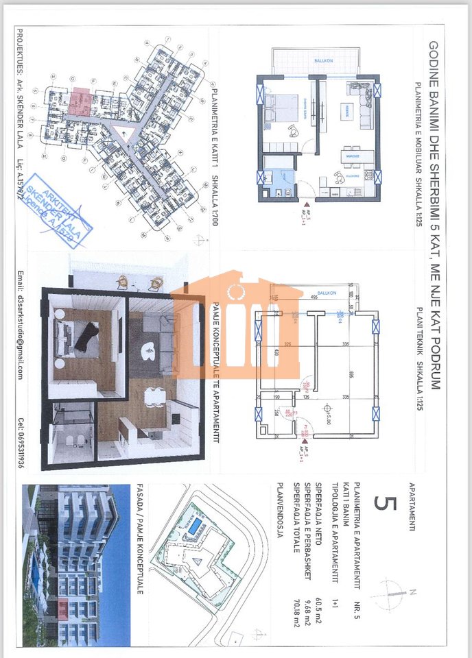 APARTAMENT 1+1 NE QERRET, PER SHITJE!
