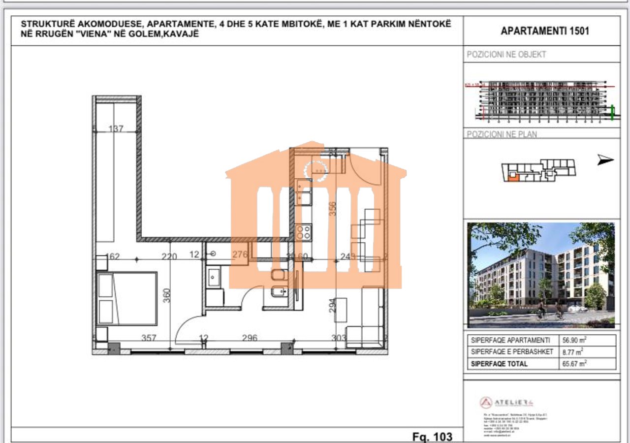Appartamento 1+1 in vendita a Golem!