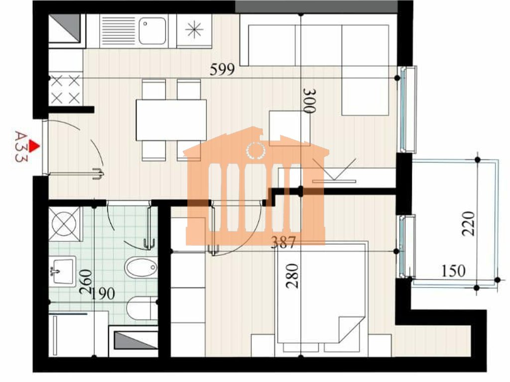 Apartment for sale in "Perla e Bregut" Rezidence