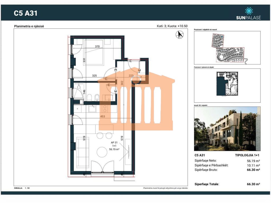 Apartment for sale in "Sun Palase" Residence