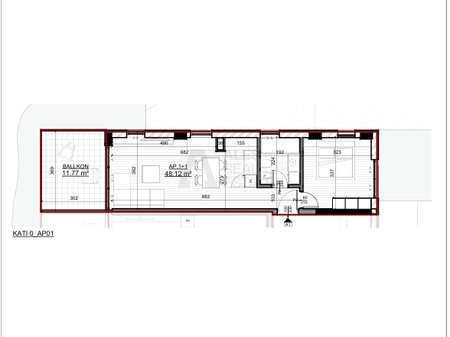 1+1 Apartment with Sea View for Sale in Sarandë