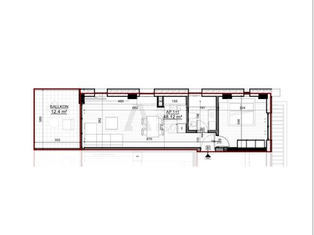 Apartment for sale 1+1 in Saranda