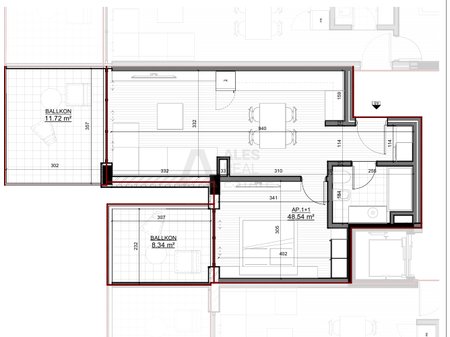 Apartment for sale 1+1 in Saranda