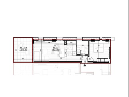 Apartment for sale 1+1 in Saranda
