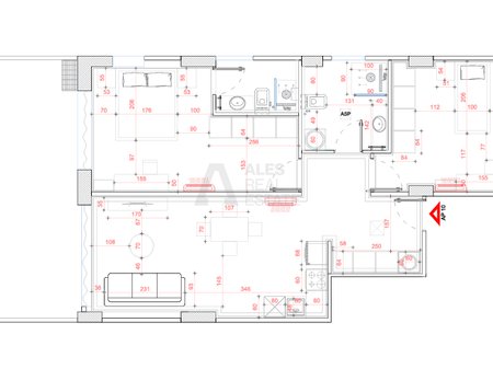 Apartment for sale 2+1 in Saranda