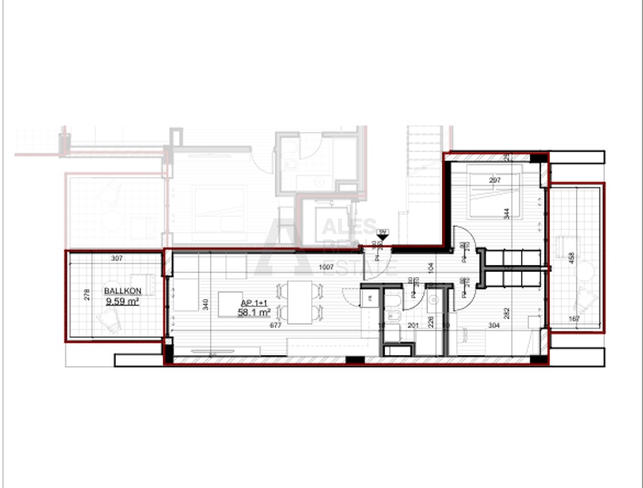Apartament per shitje 2+1 ne Sarande