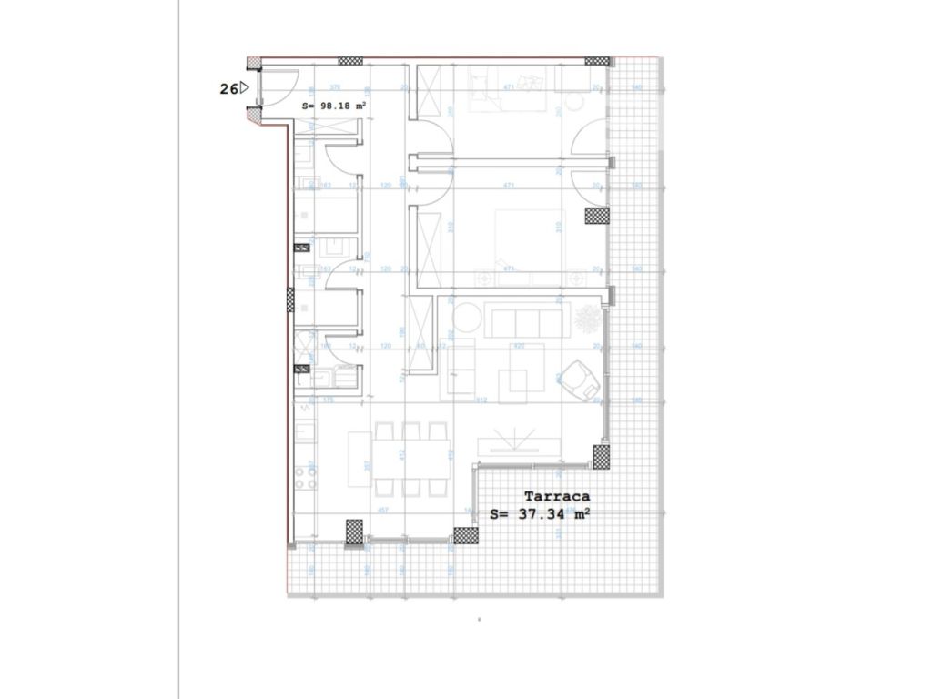 Banese në shitje 98m2 + 37m2 terasë në Marigona Hill2