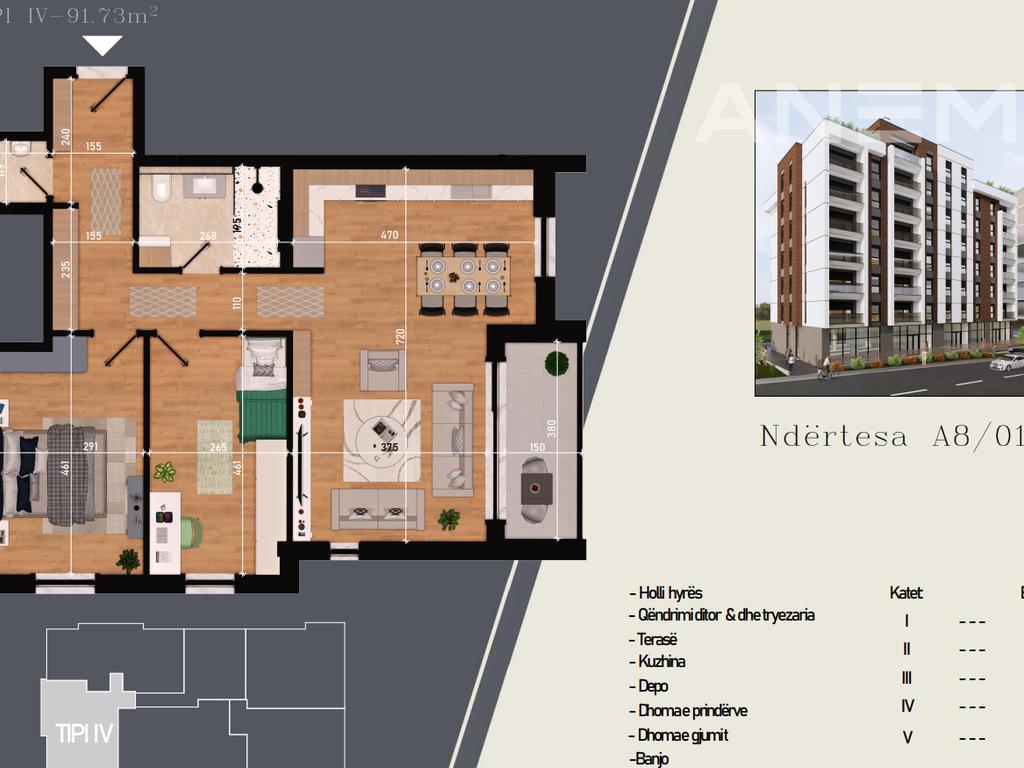 Apartment for sale 91.73m² on C Street