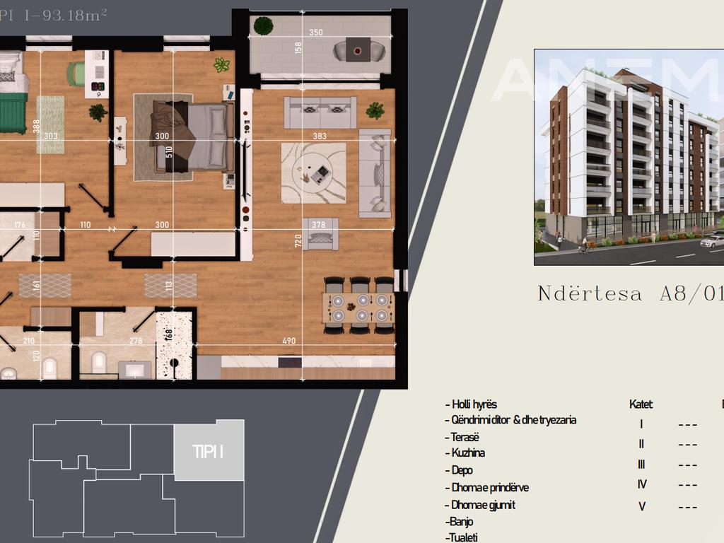 Apartment for sale 93.18m² on C Street