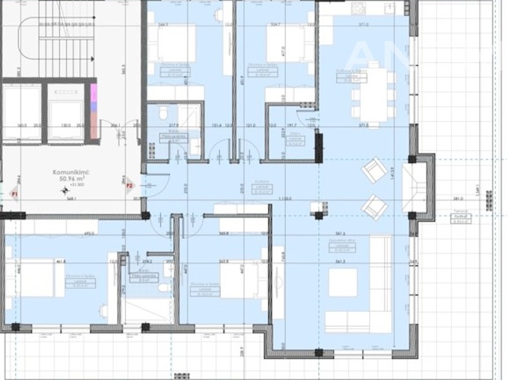 Penthouse në shitje 190m² + 80m² tarracë në Prishtinë të Re