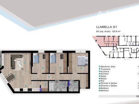 Banesë në shitje 130m² në lagjen Prishtina e Re