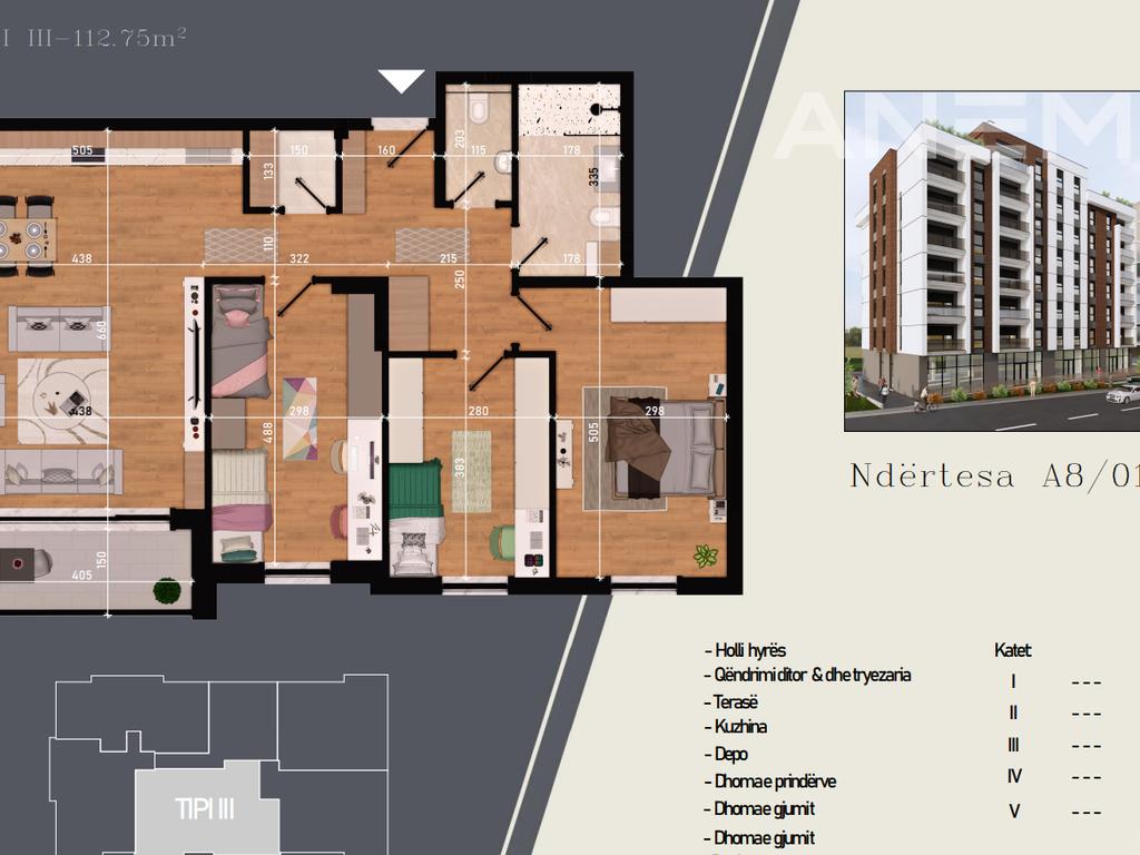 Apartment for sale 112.75m² on C Street